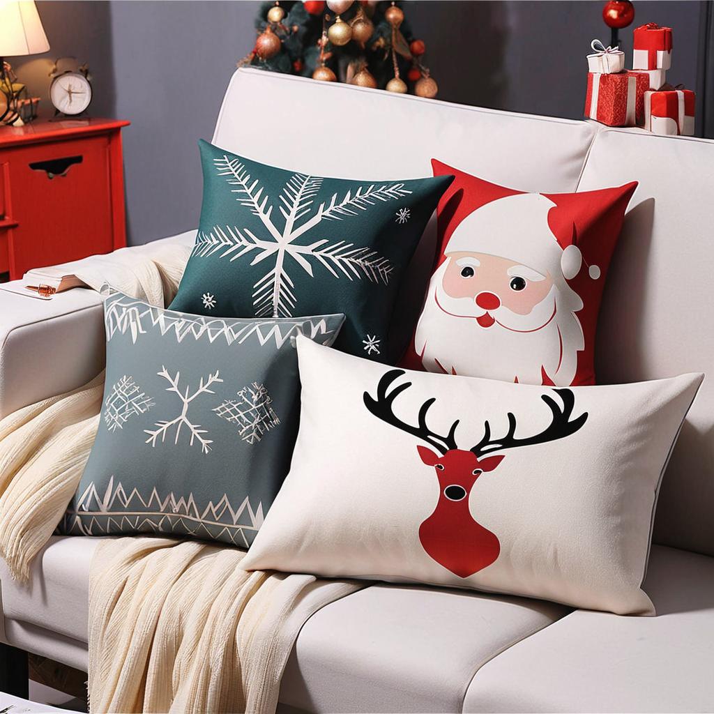 Nautical Christmas Pillow Covers for a Coastal Holiday