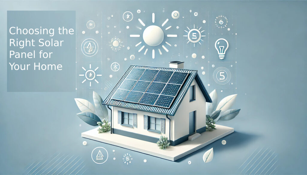 Choosing the Right Solar Panel for Your Home