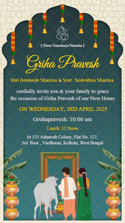 Elegant Grah Pravesh Templates for Your Housewarming Ceremon