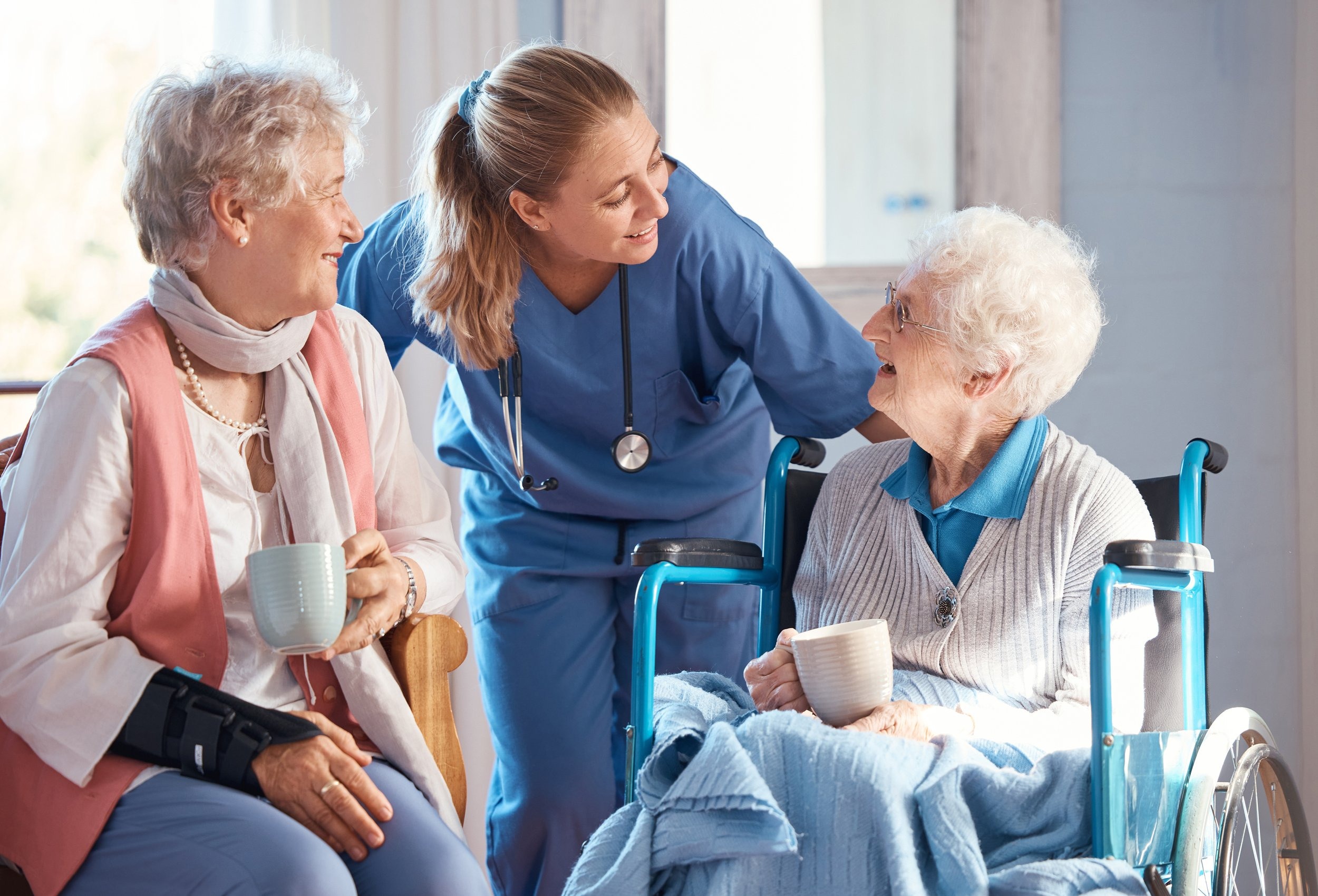 What is included in home nursing care?