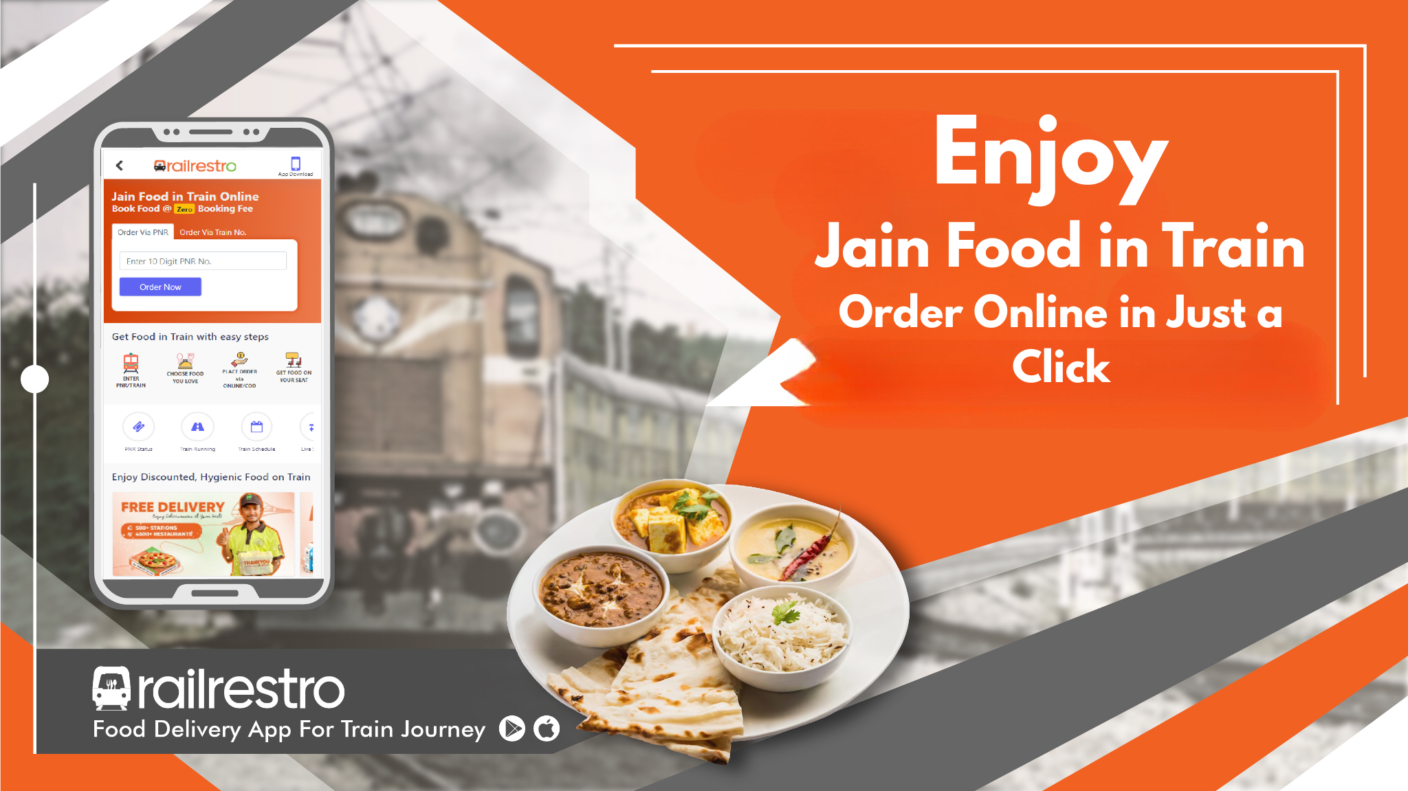 Enjoy Jain Food in Train: Order Online in Just a Click