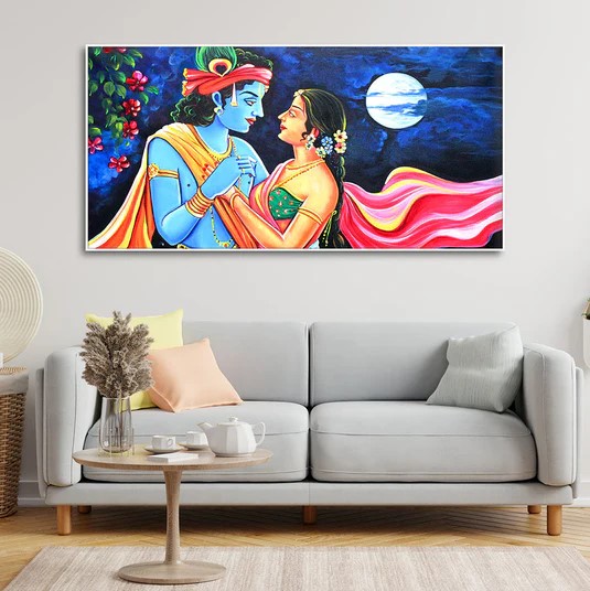Radha Krishna Paintings by VibeCrafts: Divine Art
